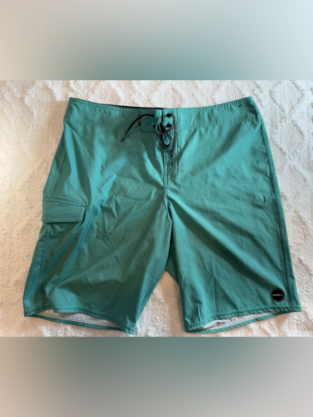 O’Neill Boardshorts Men 36 Teal Stretch Surf Swim Shorts Cargo Pocket